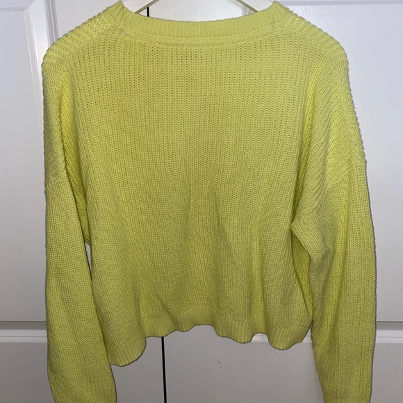 Neon green knit sweater - Picture 3 of 4